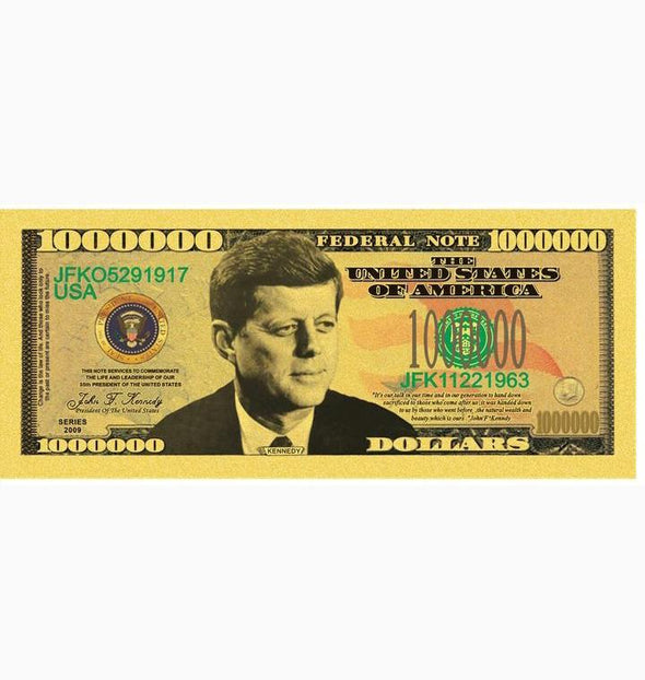 24K Gold-Plated Kennedy Dollars