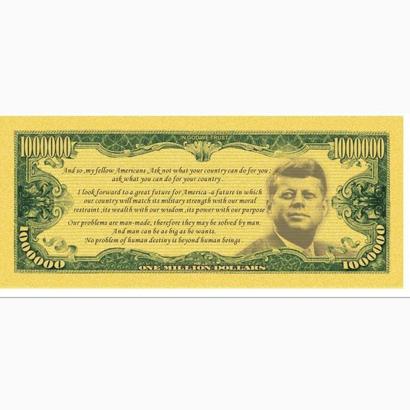 24K Gold-Plated Kennedy Dollars